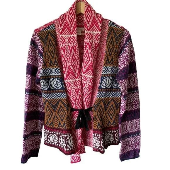 Sundance Sweaters - Sundance Gretchen Wool Blend Fair Isle Cardigan